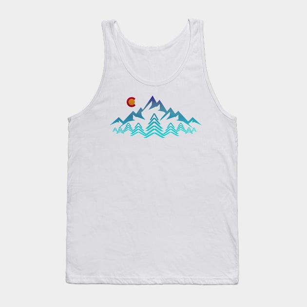 colorado mountain forest landscape Tank Top by pholange